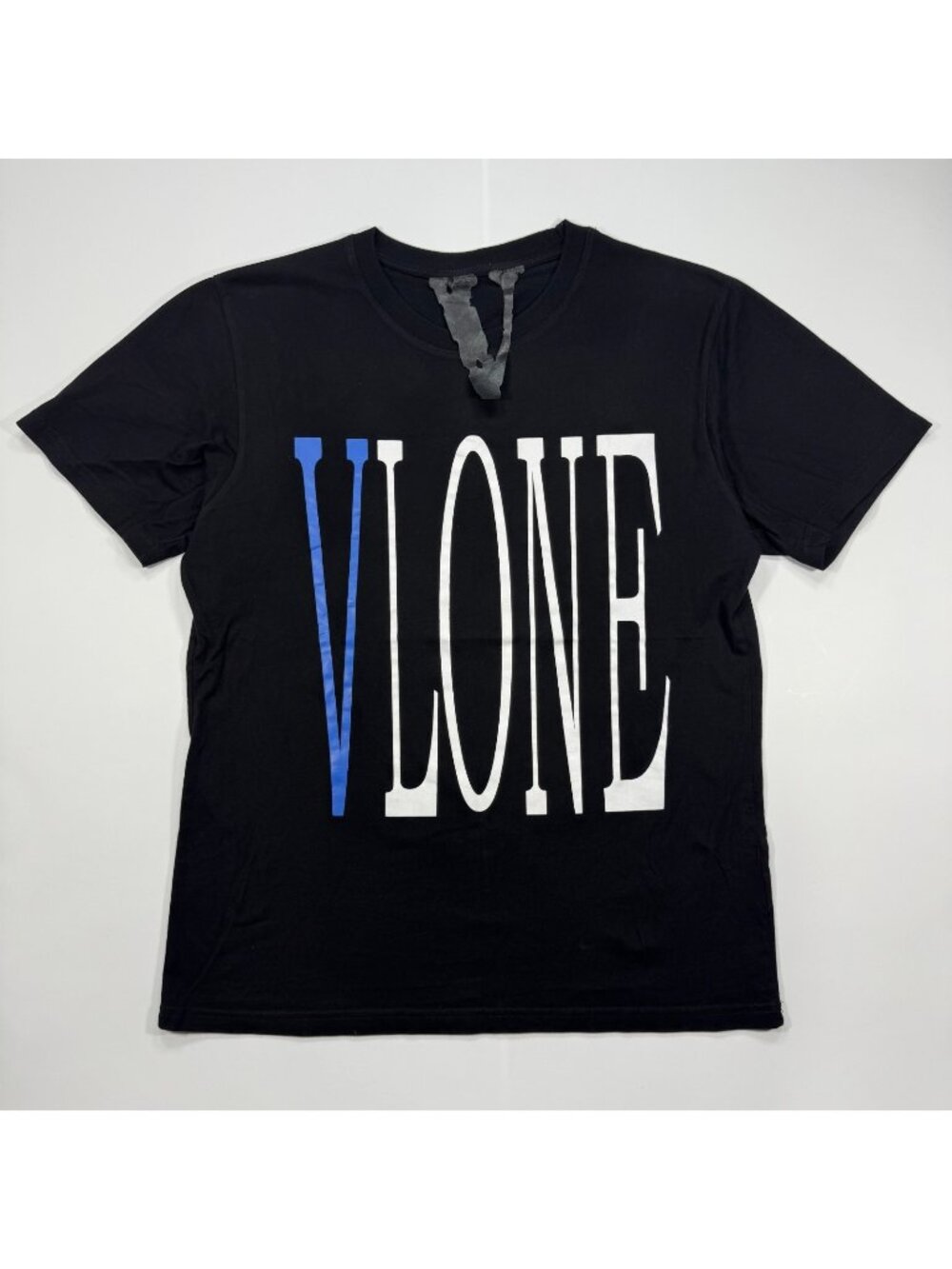 Vintage Vlone T-Shirt Men's M Black Cotton Spell-out Graphics Summer Streetwear